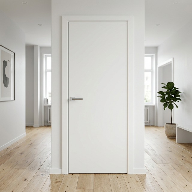 Puerta Interior Lacada Blanca Lisa