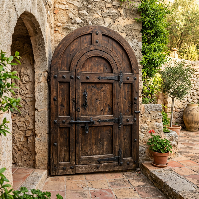 Portón de Garaje Rústico