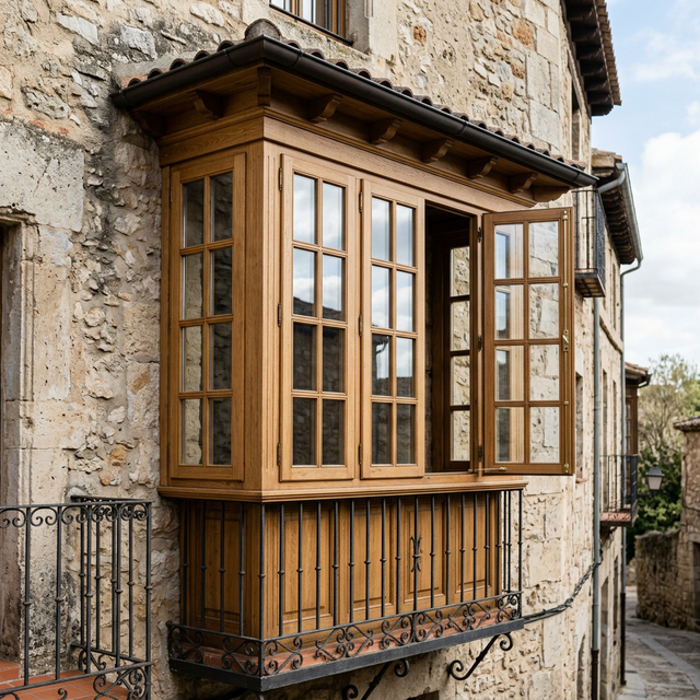 Mirador de Madera Acristalado